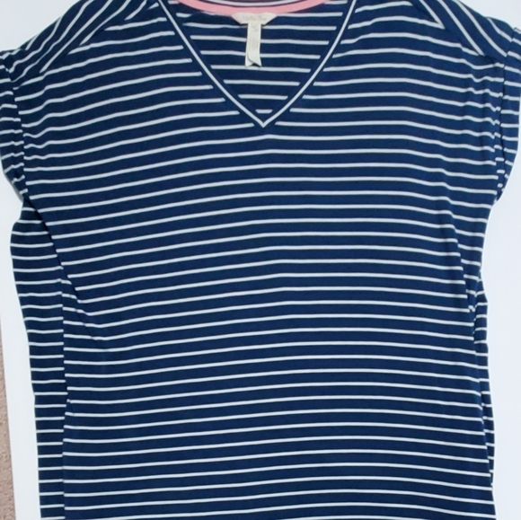 Matilda Jane Set Sail Maxi Dress Size S Blue Stripe Short Sleeve Pockets - Picture 4 of 5